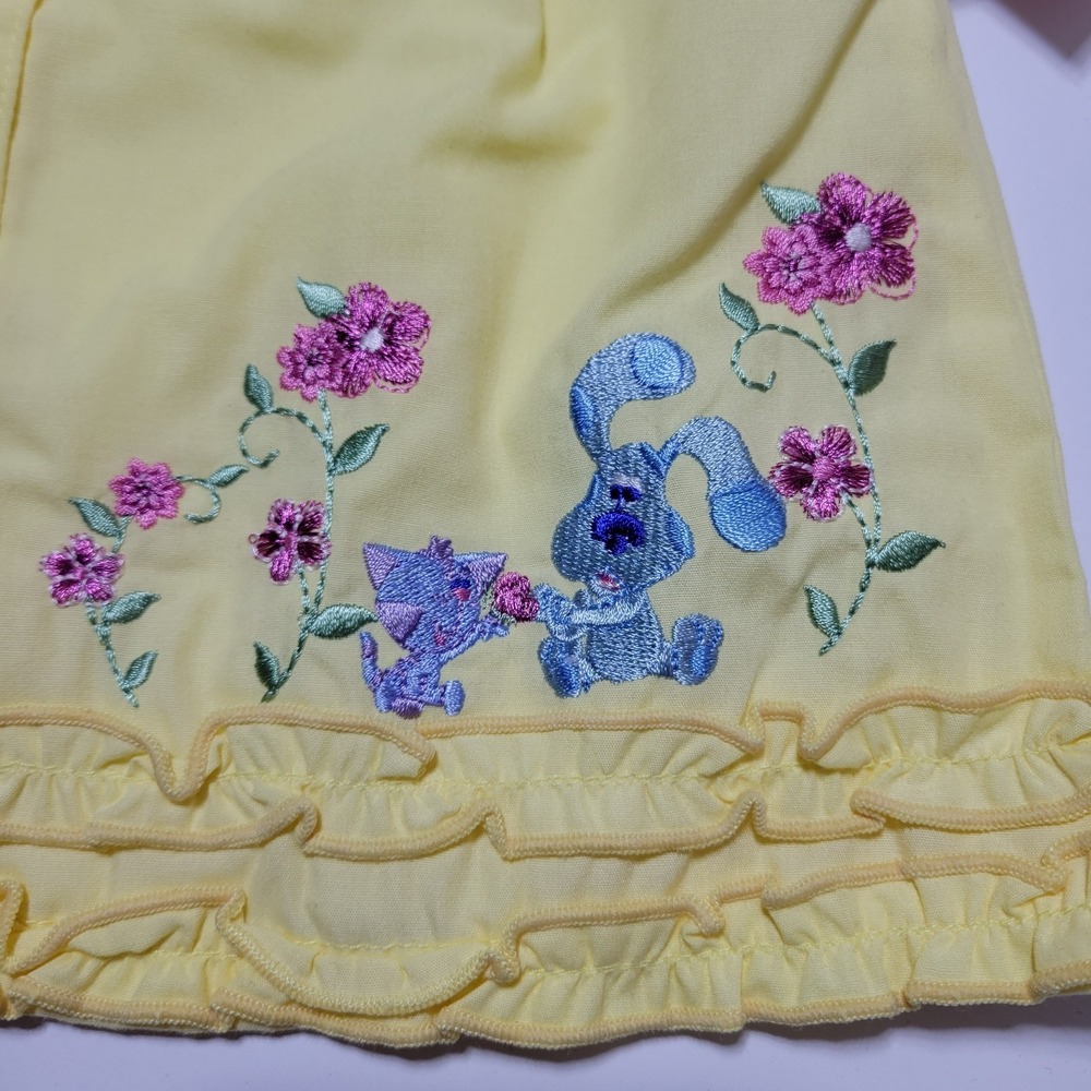 Vintage 2003 Y2K Blues Clues Embroidered Shirt Blue And Periwinkle Cat Size 4T - Picture 2 of 7